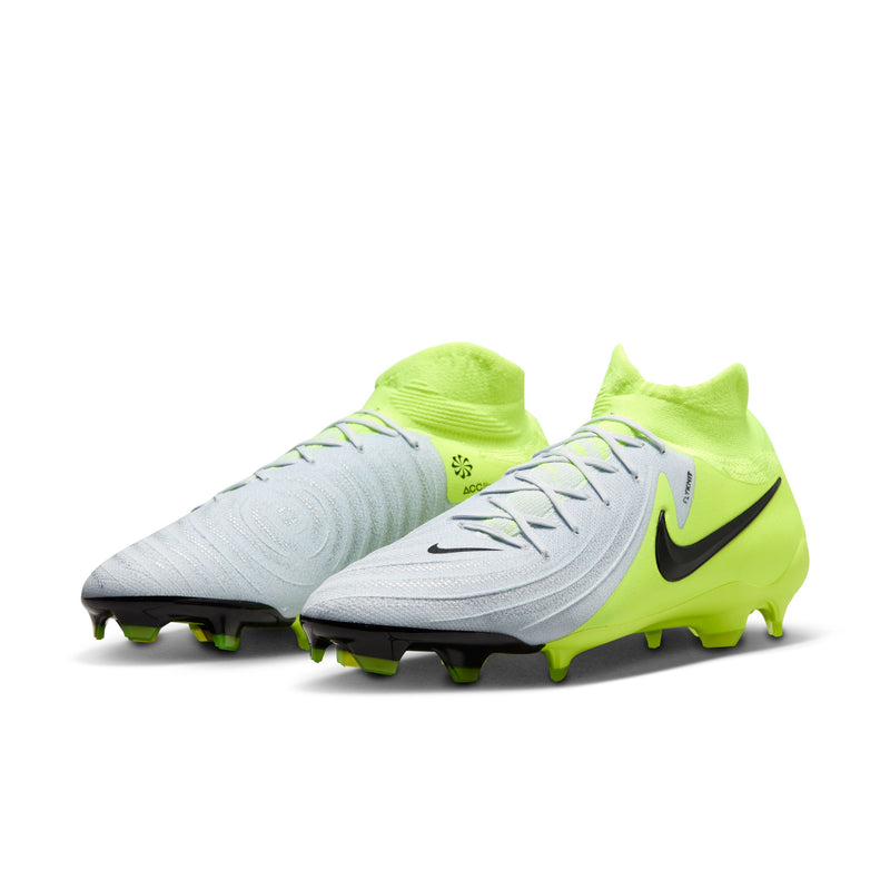 Load image into Gallery viewer, Nike Phantom Luna 2 Pro FG High-Top Soccer Cleats Metallic Silver Black Volt
