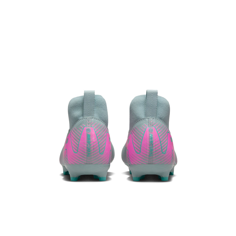 Load image into Gallery viewer, Nike Jr. Zoom Superfly 10 Academy FG/MG Blue Pink Laceless
