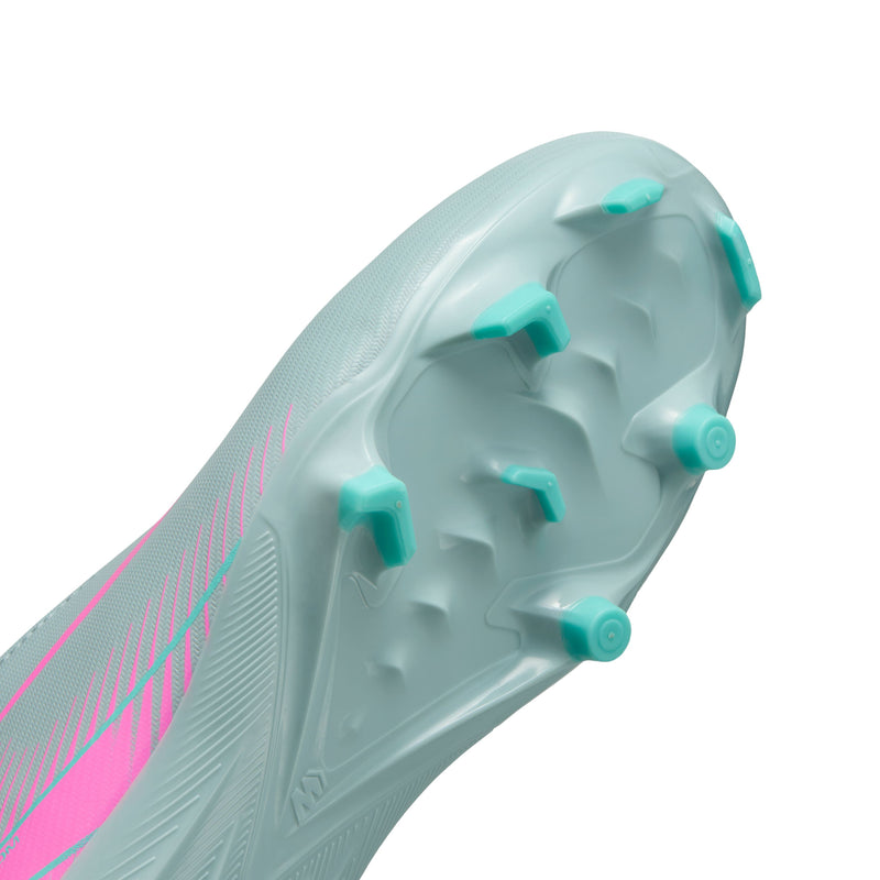 Load image into Gallery viewer, Nike Jr. Zoom Superfly 10 Academy FG/MG Blue Pink Laceless
