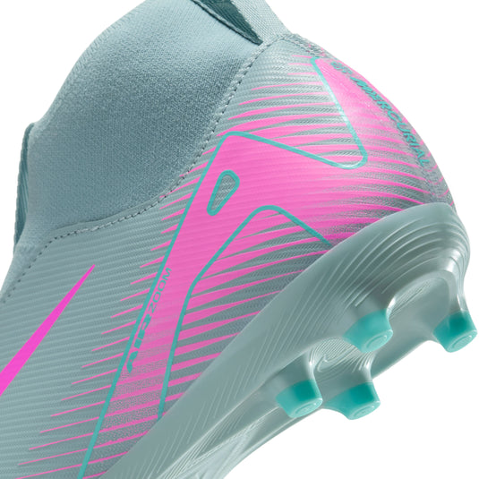 Nike Jr. Zoom Superfly 10 Academy FG/MG Blue Pink Laceless