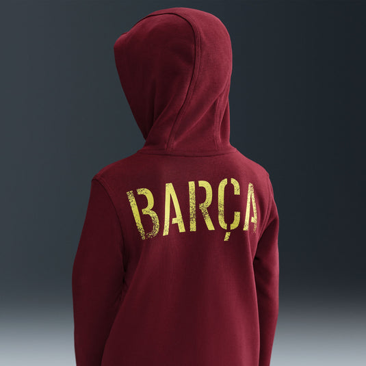 FC Barcelona Club Fourth Big Kids' (Youth) Nike Soccer Full-Zip Hoodie