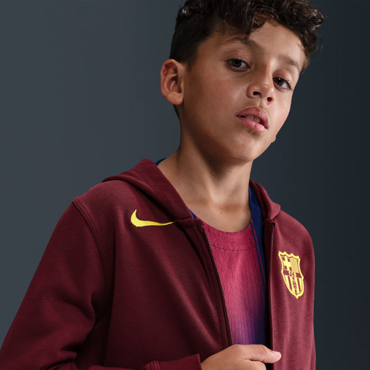FC Barcelona Club Fourth Big Kids' (Youth) Nike Soccer Full-Zip Hoodie