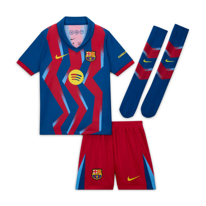 Load image into Gallery viewer, Lamine Yamal #10 FC Barcelona 2025/26 Stadium Fourth Little Kids' 3-Piece Kit
