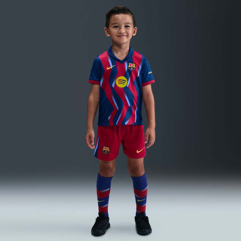 Load image into Gallery viewer, Lamine Yamal #10 FC Barcelona 2025/26 Stadium Fourth Little Kids' 3-Piece Kit
