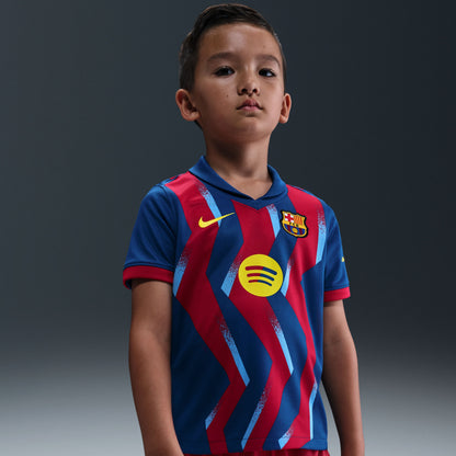 FC Barcelona 2025/26 Stadium Fourth Little Kids' Nike Soccer Replica 3-Piece Kit