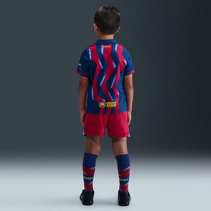 FC Barcelona 2025/26 Stadium Fourth Little Kids' Nike Soccer Replica 3-Piece Kit