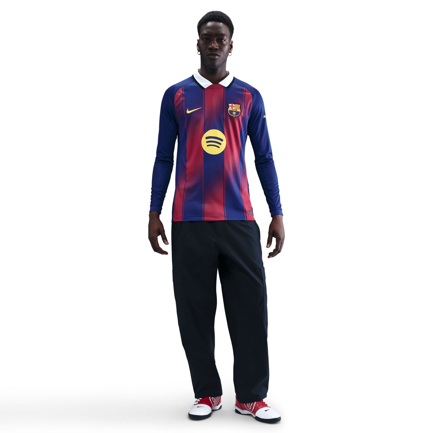 Men's Long SLeeve  FC Barcelona 2025/26 Stadium Home Jersey