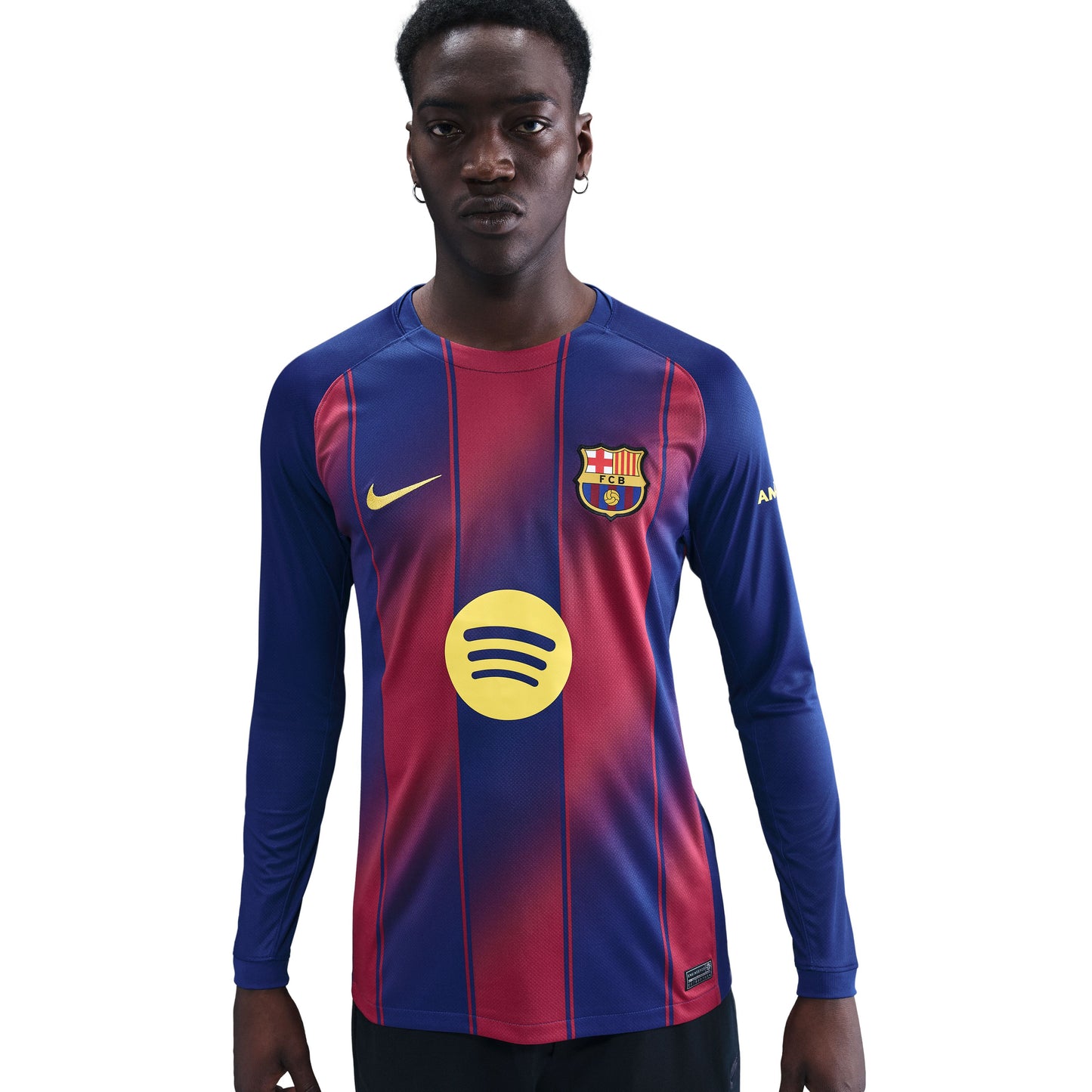 Men's Long SLeeve  FC Barcelona 2025/26 Stadium Home Jersey