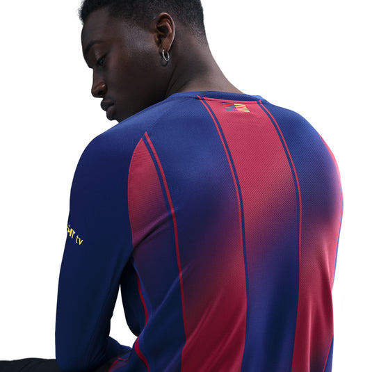Men's Long SLeeve  FC Barcelona 2025/26 Stadium Home Jersey