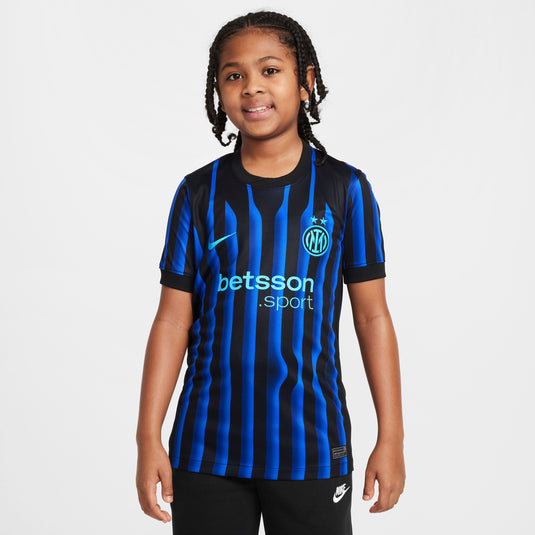Nike Youth Inter Milan 2025/26 Stadium Home Jersey