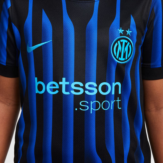 Nike Youth Inter Milan 2025/26 Stadium Home Jersey