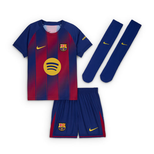 FC Barcelona 2025/26 Home Little Kids' 3-Piece Kit