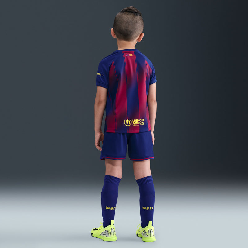 Load image into Gallery viewer, FC Barcelona 2025/26 Home Little Kids' 3-Piece Kit
