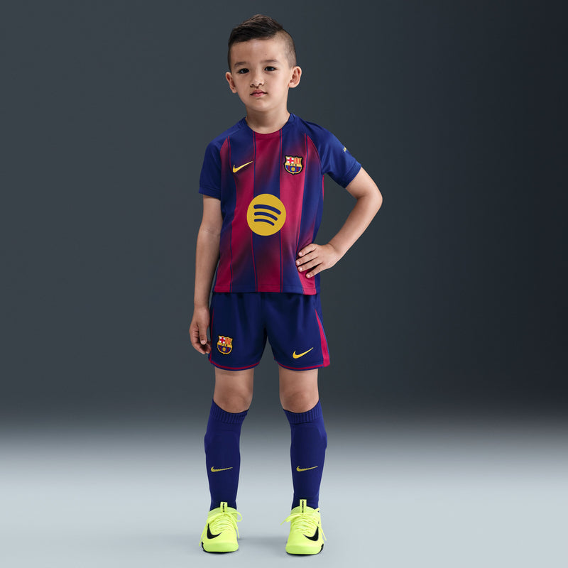 Load image into Gallery viewer, Lamine Yamal #10 FC Barcelona 2025/26 Home Little Kids' 3-Piece Kit

