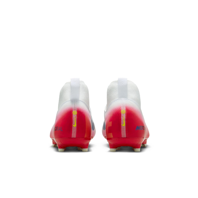 Load image into Gallery viewer, Nike Jr. Zoom Superfly 10 Academy FG/MG White Red Laceless
