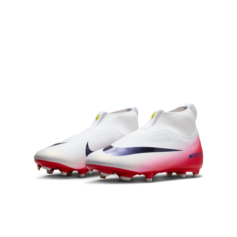 Load image into Gallery viewer, Nike Jr. Zoom Superfly 10 Academy FG/MG White Red Laceless
