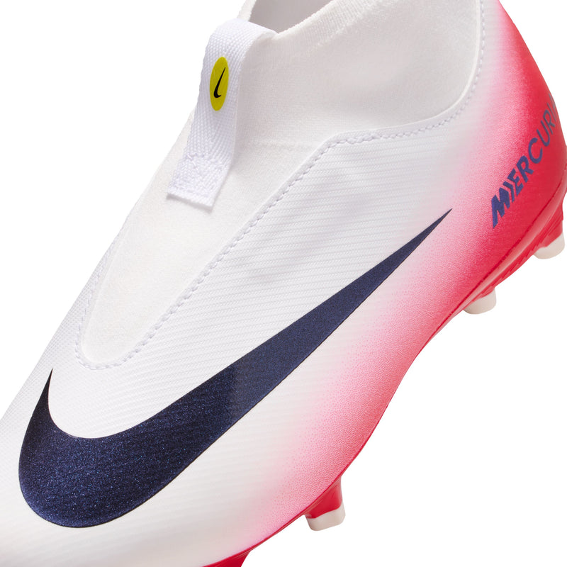 Load image into Gallery viewer, Nike Jr. Zoom Superfly 10 Academy FG/MG White Red Laceless
