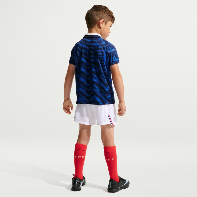 Load image into Gallery viewer, France 2026 Stadium Home Little Kids' Nike Soccer Replica 3-Piece Kit
