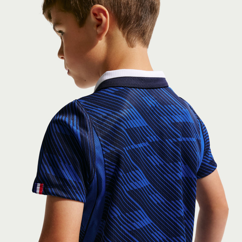 Load image into Gallery viewer, France 2026 Stadium Home Little Kids' Nike Soccer Replica 3-Piece Kit
