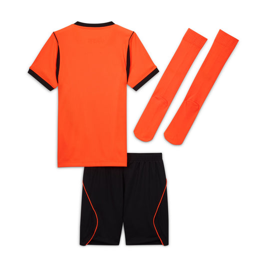 Netherlands 2026 Stadium Home Little Kids' Nike Soccer 3-Piece Kit