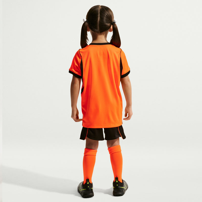 Load image into Gallery viewer, Netherlands 2026 Stadium Home Little Kids' Nike Soccer 3-Piece Kit
