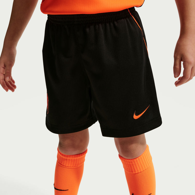 Load image into Gallery viewer, Netherlands 2026 Stadium Home Little Kids' Nike Soccer 3-Piece Kit

