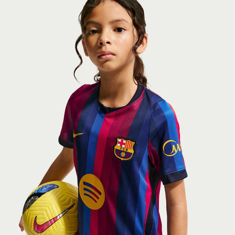 Load image into Gallery viewer, FC Barcelona 2026/27 Stadium Home Big Kids' Nike Dri-FIT Soccer Replica Jersey
