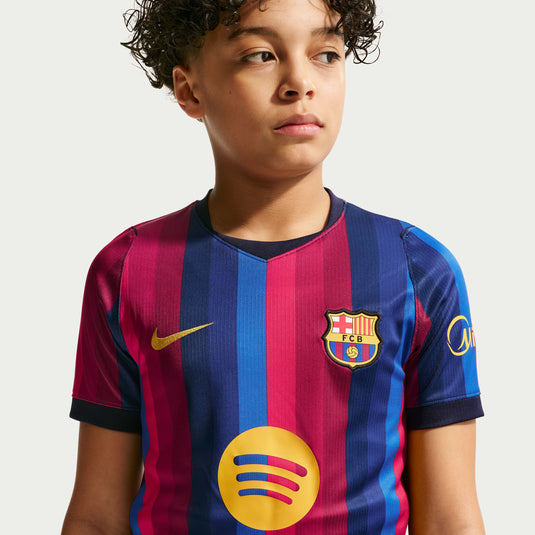 FC Barcelona 2026/27 Stadium Home Big Kids' Nike Dri-FIT Soccer Replica Jersey