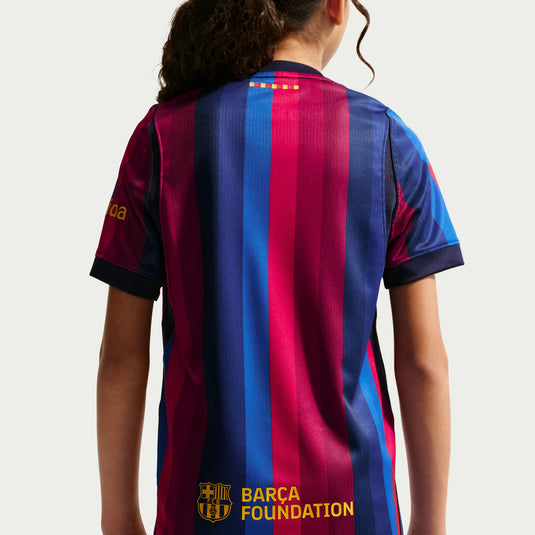 FC Barcelona 2026/27 Stadium Home Big Kids' Nike Dri-FIT Soccer Replica Jersey