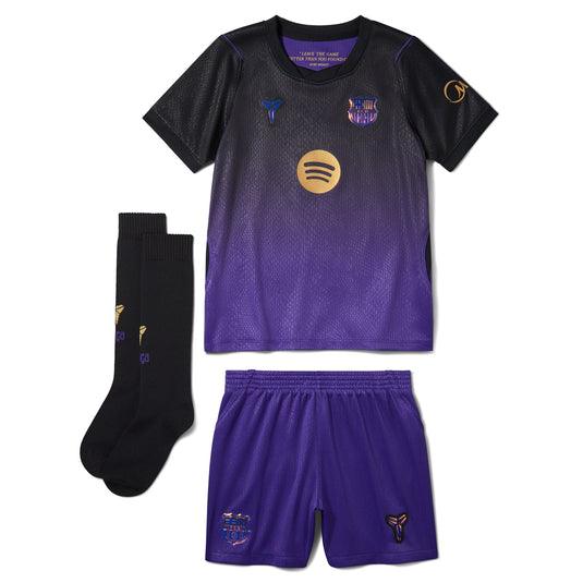 FC Barcelona 2026/27 Stadium Away Little Kids' Kobe Soccer Replica 3-Piece Kit