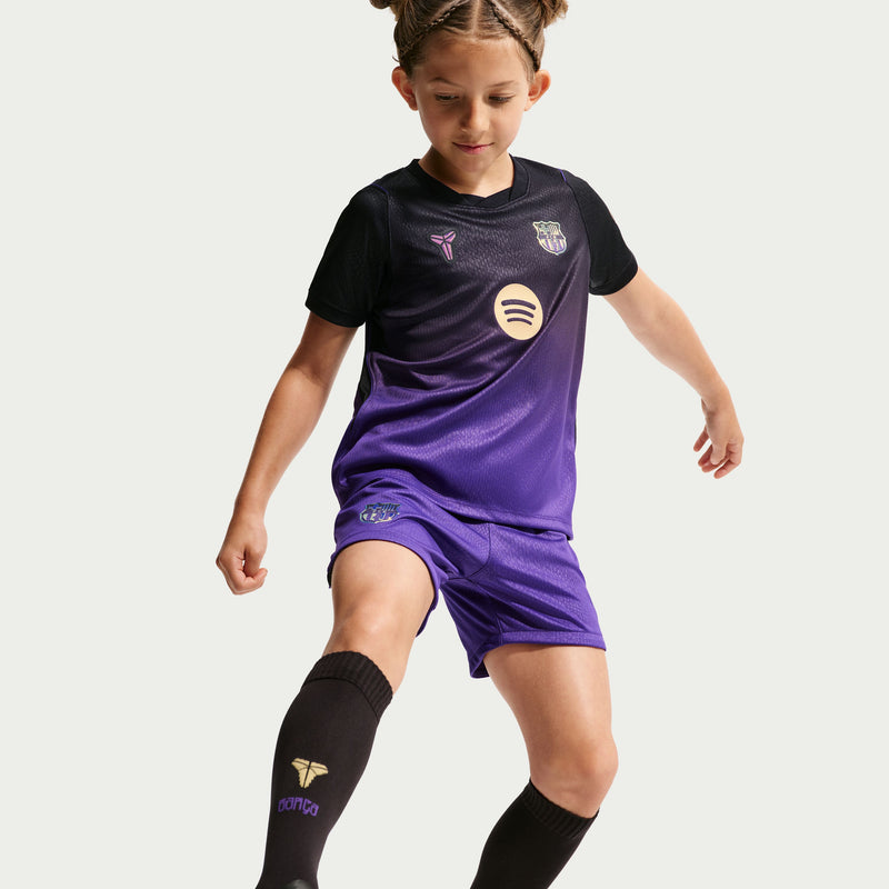 Load image into Gallery viewer, FC Barcelona 2026/27 Stadium Away Little Kids' Kobe Soccer Replica 3-Piece Kit
