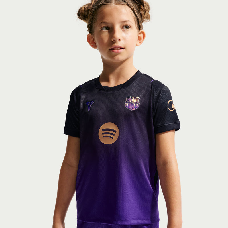 Load image into Gallery viewer, FC Barcelona 2026/27 Stadium Away Little Kids' Kobe Soccer Replica 3-Piece Kit
