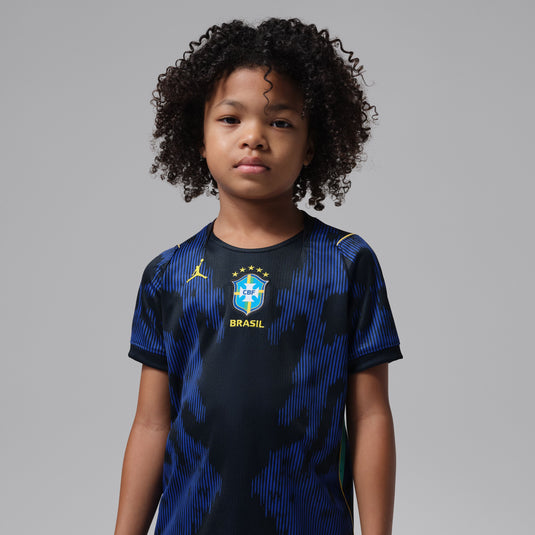Brazil 2026 Stadium Away Little Kids' Jordan Soccer Replica 3-Piece Kit