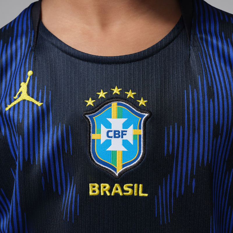 Load image into Gallery viewer, Brazil 2026 Stadium Away Little Kids' Jordan Soccer Replica 3-Piece Kit

