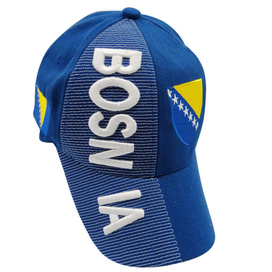 3D Style Embroidered Bosnia Soccer Cap