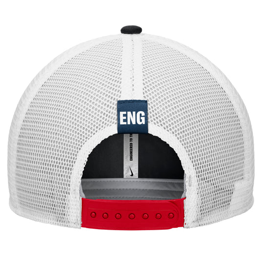 Nike England Rise Trucker Three Lions Logo Hat Navy White
