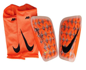 Nike Mercurial Lite Soccer Shinguards with Sleeves Atomic Orange