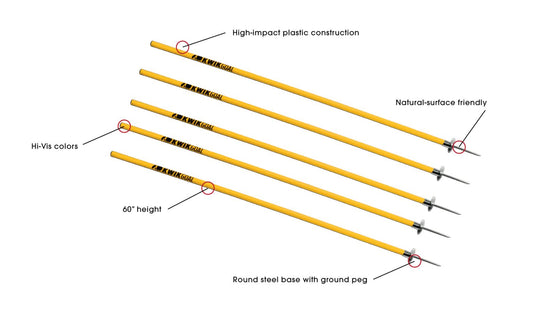 Kwikgoal Coaching Sticks Set of 6