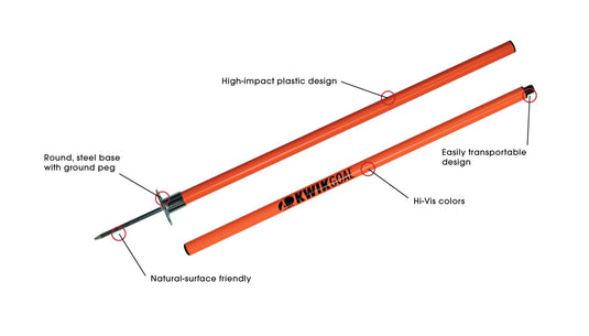 Kwikgoal Collapsible Coaching Sticks 2 Go St of 6
