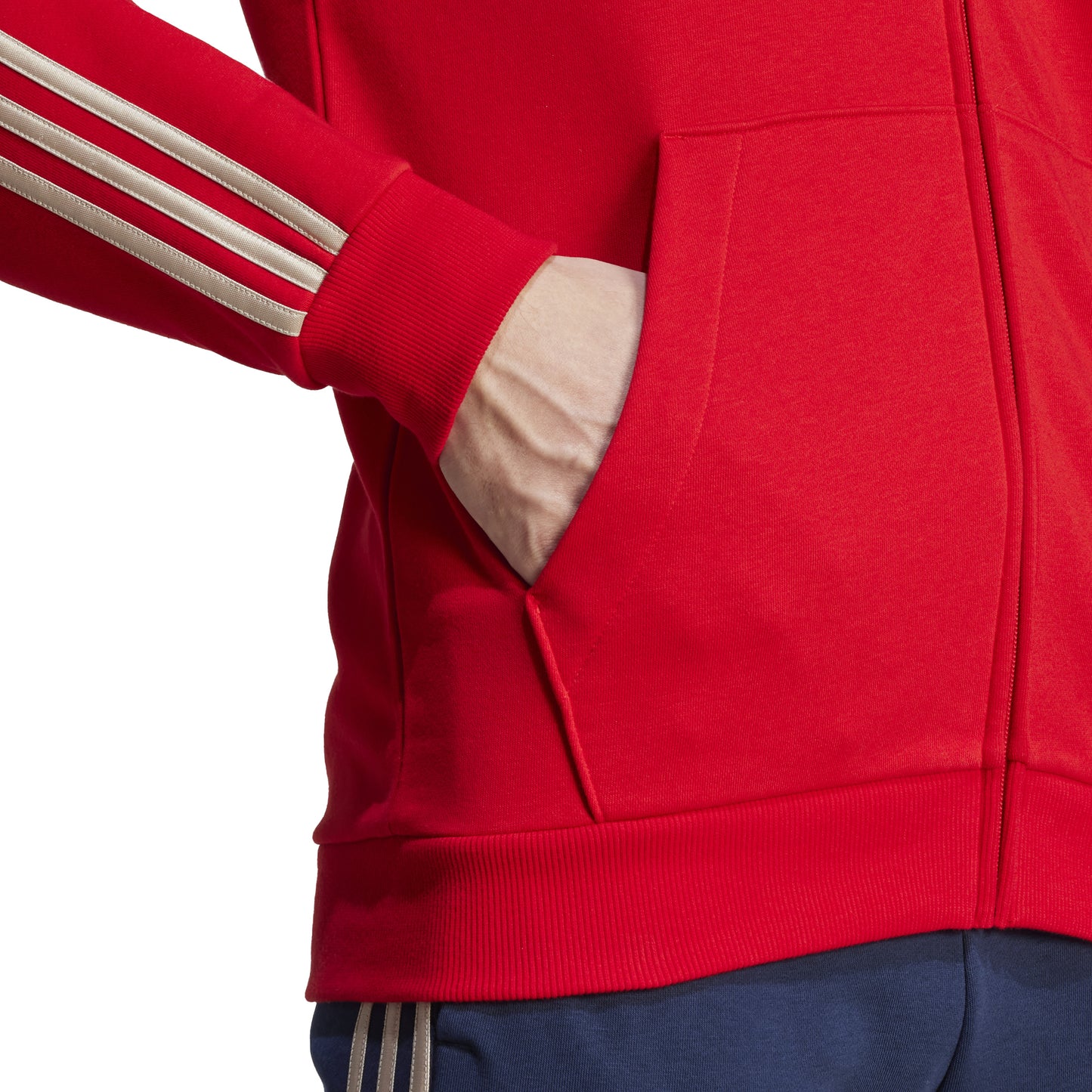 adidas Men's Arsenal DNA Full-Zip Hoodie Red Gold