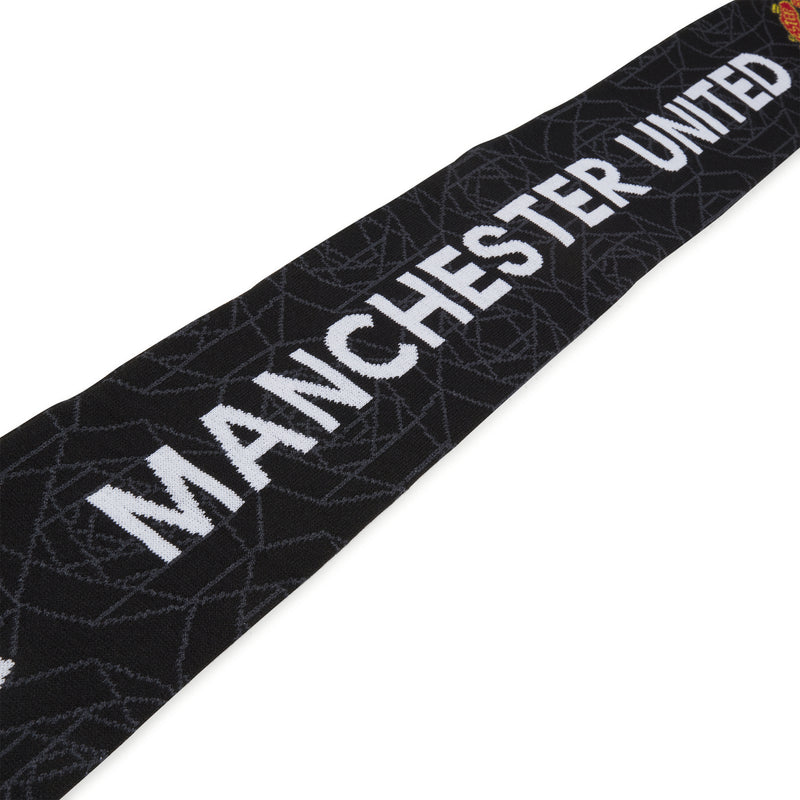 Load image into Gallery viewer, adidas MUFC Manchester United Scarf Home Black White Red
