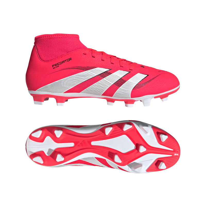 Load image into Gallery viewer, adidas Predator Club Sock FG/MG Soccer Cleats Red Black
