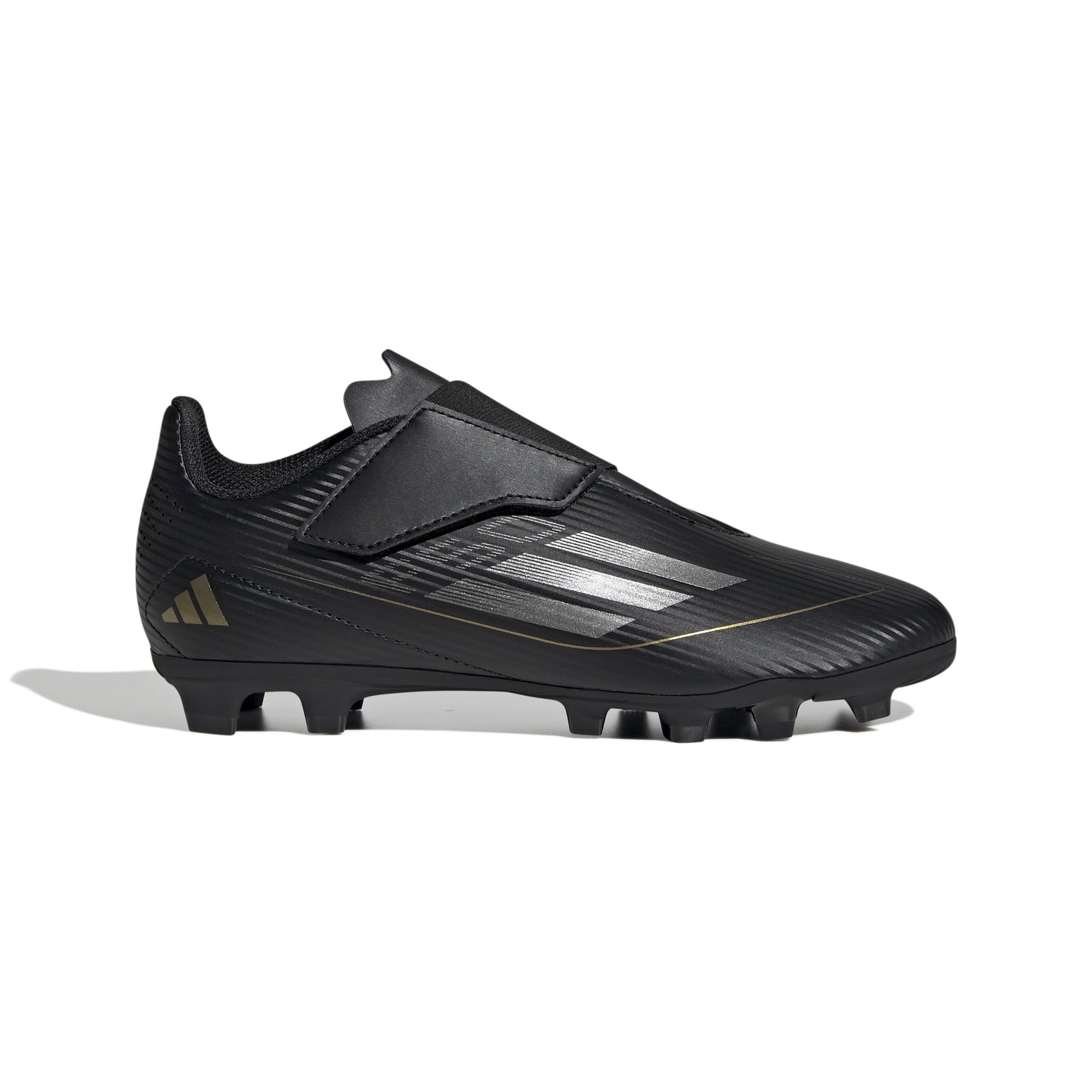 adidas F50 Junior Club Velcro Youth Soccer Cleats Black Gold