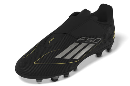 adidas F50 Junior Club Velcro Youth Soccer Cleats Black Gold