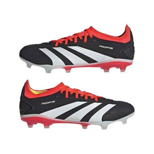 adidas Predator 24 Pro FG Soccer Cleats Black White Solar Red