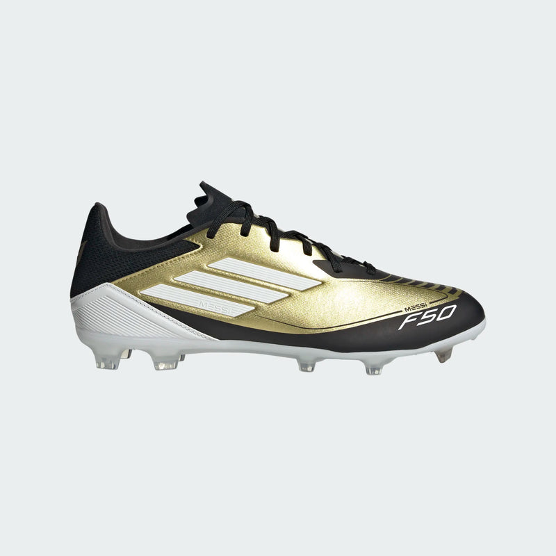 Load image into Gallery viewer, adidas F50 League FG/MG Messi Gold Black White
