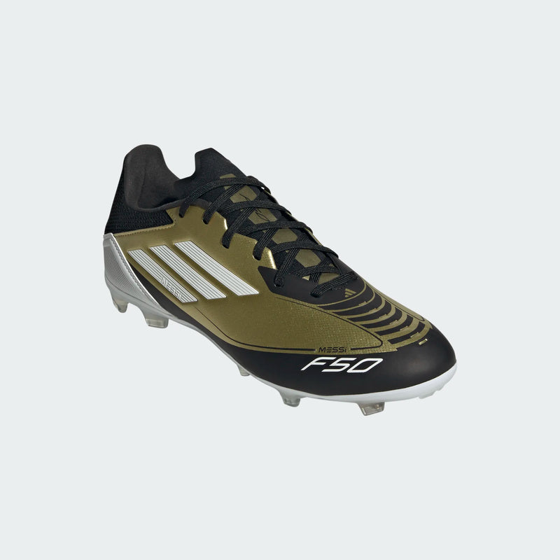 Load image into Gallery viewer, adidas F50 League FG/MG Messi Gold Black White
