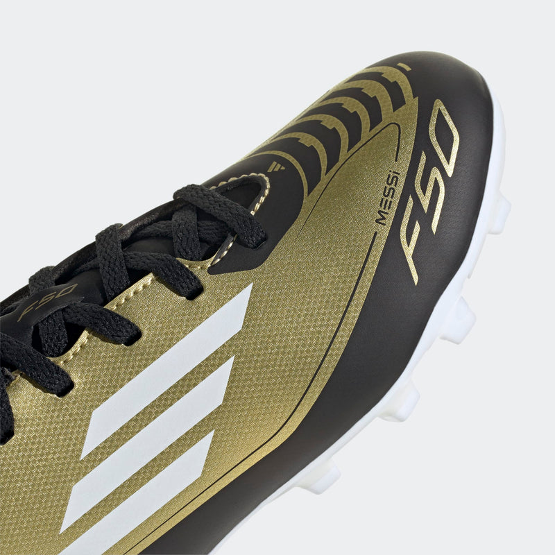 Load image into Gallery viewer, adidas F50 Club FxG J Messi Gold Black White
