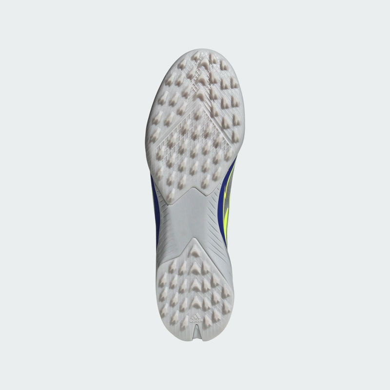 Load image into Gallery viewer, adidas F50 League Messi Turf Soccer Shoes Silver Yellow Blue
