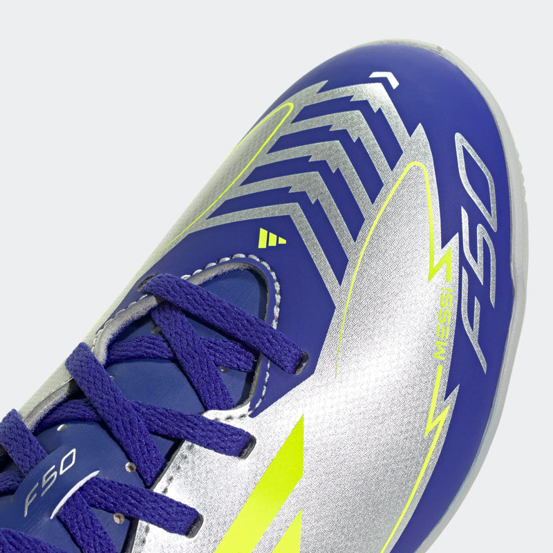 Load image into Gallery viewer, adidas F50 Club Youth Messi Indoor Soccer Futsal Shoe
